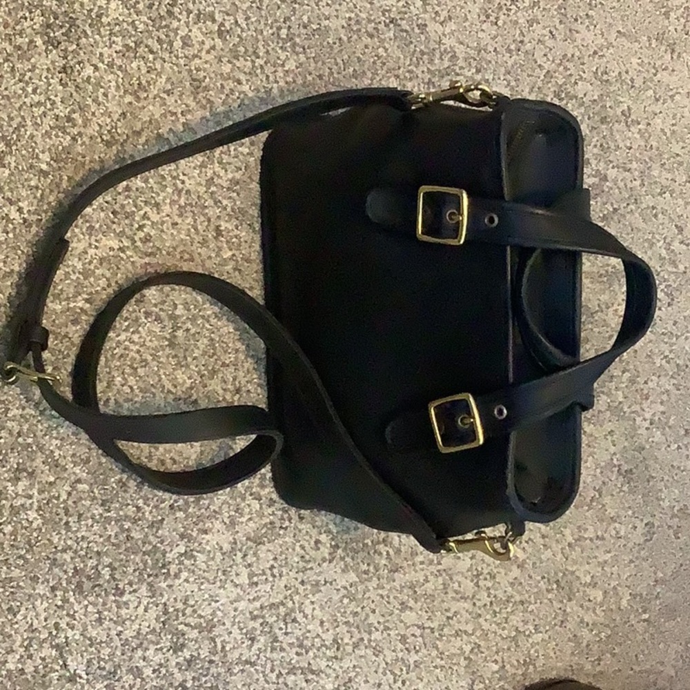 Coach black leather handbag - vintage